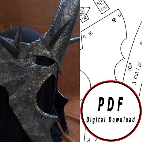 Witch King Helmet Template